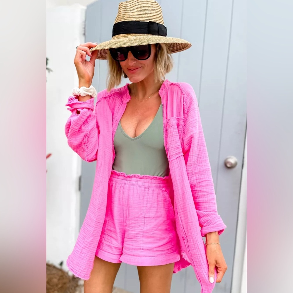 Aerie Pool to Party Hot Pink Set